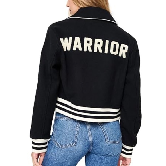 Spiritual Gangster Jackets & Blazers - Spiritual Gangster Women's Warrior Heart Isla Jacket Crop Wool Blend in Black S